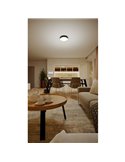 Plafón LED redondo 24W negro Ø38,4cm, HANNO SCENESWITCH 2700K-2700Lm/4000K-2800Lm