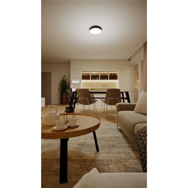 Plafón LED redondo 24W negro Ø38,4cm, HANNO SCENESWITCH 2700K-2700Lm/4000K-2800Lm