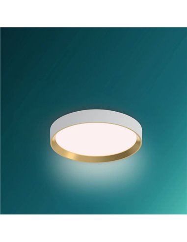 Plafonnier LED rond 24W blanc Ø38,4cm, HANNO SCENESWITCH 2700K-2700Lm/4000K-2800Lm