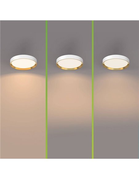 Plafonnier LED rond 24W blanc Ø38,4cm, HANNO SCENESWITCH 2700K-2700Lm/4000K-2800Lm