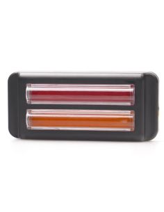 Barra dupla de LED traseira para posição, freio e piscas série W296 2447 12/24V universal R1 S1D 2aD R10 | Cabo de 24 cm