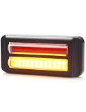 Doble barra LED trasera de posición, freno e intermitente W296 serie 2447 12/24V universal R1 S1D 2aD R10 | cable 24 cm