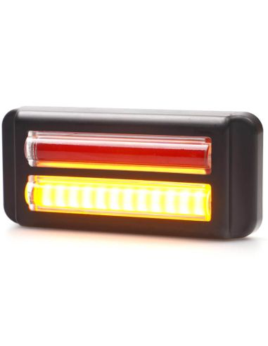 Doble barra LED trasera de posición, freno e intermitente W296 serie 2447 12/24V universal R1 S1D 2aD R10 | cable 24 cm