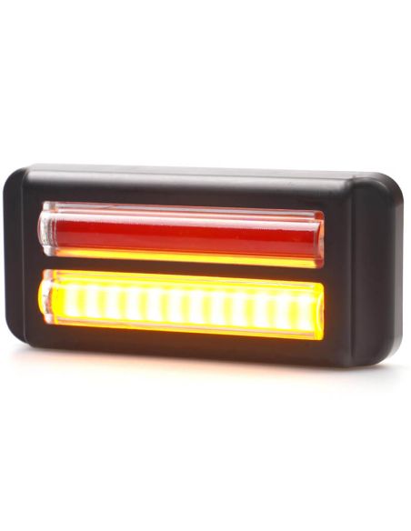 Doble barra LED trasera de posición, freno e intermitente W296 serie 2447 12/24V universal R1 S1D 2aD R10 | cable 24 cm