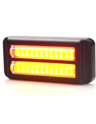 Barra dupla de LED traseira para posição, freio e piscas série W296 2447 12/24V universal R1 S1D 2aD R10 | Cabo de 24 cm