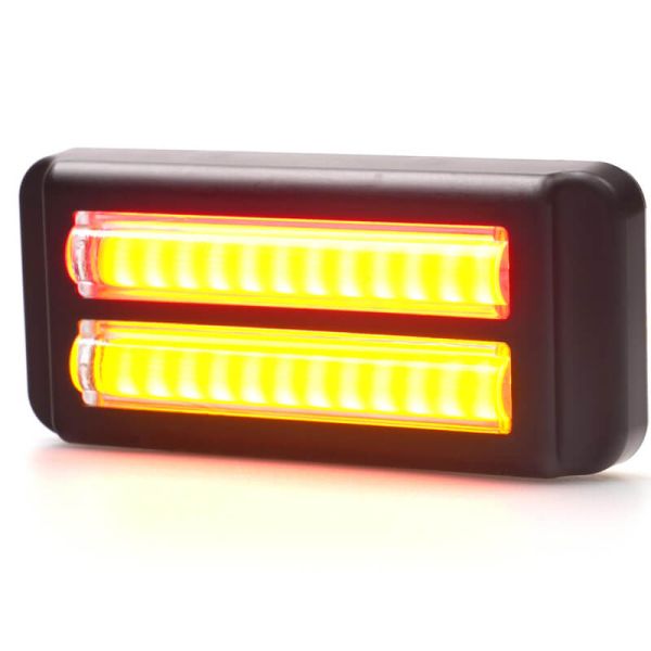 Doble barra LED trasera de posición, freno e intermitente W296 serie 2447 12/24V universal R1 S1D 2aD R10 | cable 24 cm