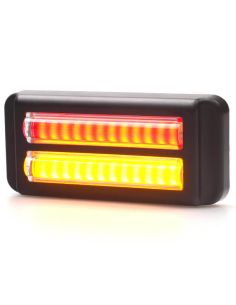 Doble barra LED trasera de posición, freno e intermitente W296 serie 2447 12/24V universal R1 S1D 2aD R10 | cable 24 cm 2