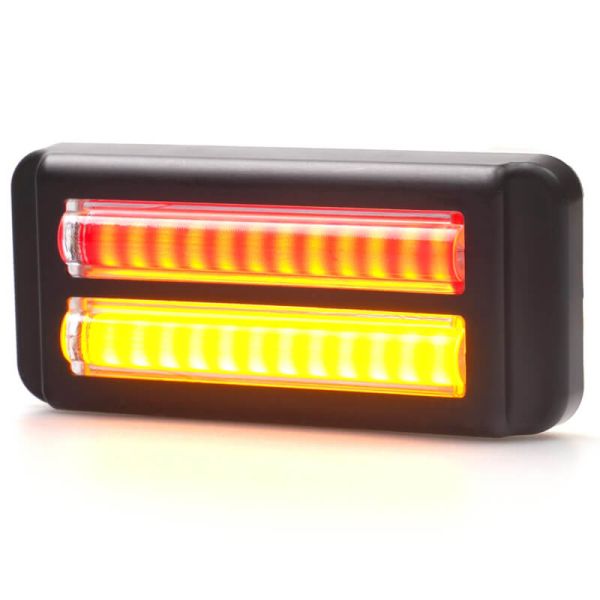 Doble barra LED trasera de posición, freno e intermitente W296 serie 2447 12/24V universal R1 S1D 2aD R10 | cable 24 cm