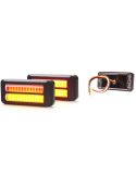 Doble barra LED trasera de posición, freno e intermitente W296 serie 2447 12/24V universal R1 S1D 2aD R10 | cable 24 cm