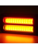 Doble barra LED trasera de posición, freno e intermitente W296 serie 2447 12/24V universal R1 S1D 2aD R10 | cable 24 cm