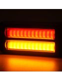 Doble barra LED trasera de posición, freno e intermitente W296 serie 2447 12/24V universal R1 S1D 2aD R10 | cable 24 cm