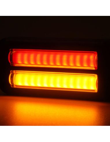 Doble barra LED trasera de posición, freno e intermitente W296 serie 2447 12/24V universal R1 S1D 2aD R10 | cable 24 cm