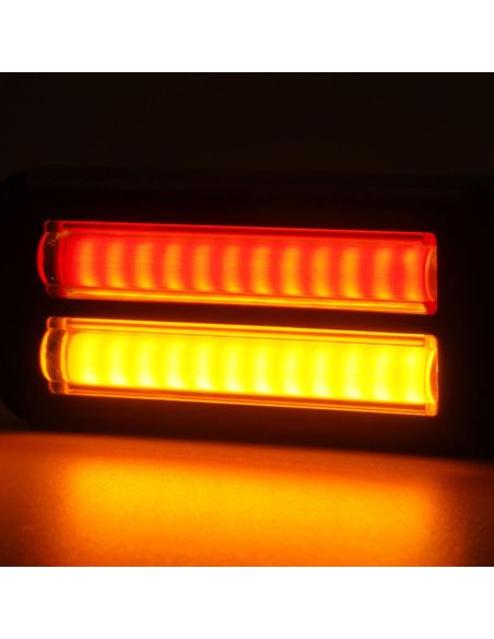 Doble barra LED trasera de posición, freno e intermitente W296 serie 2447 12/24V universal R1 S1D 2aD R10 | cable 24 cm