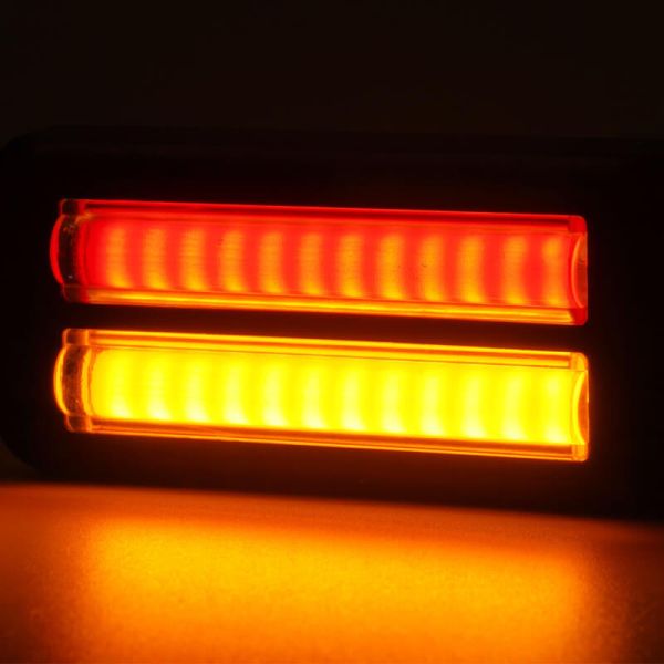 Barra dupla de LED traseira para posição, freio e piscas série W296 2447 12/24V universal R1 S1D 2aD R10 | Cabo de 24 cm