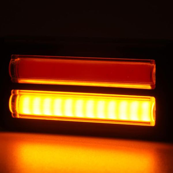 Barra dupla de LED traseira para posição, freio e piscas série W296 2447 12/24V universal R1 S1D 2aD R10 | Cabo de 24 cm