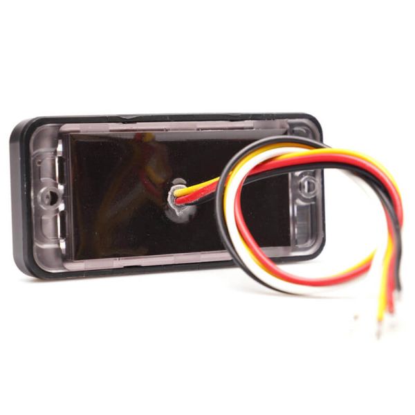 Barra traseira de LED duplo com posição traseira, freio e piscas W296 série 2447 12/24V universal R1 S1D 2aD R10 | Cabo de 24 cm