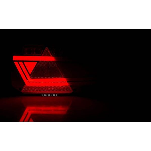 Piloto trasero LED con triangulo Mavic 7 Funciones con luz reflectante y luz de galibo lateral IA SM1 F1 AR 2a S1 R1 Horpol