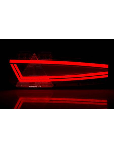 Piloto trasero LED con triangulo Mavic 7 Funciones con luz reflectante y luz de galibo lateral IA SM1 F1 AR 2a S1 R1 Horpol