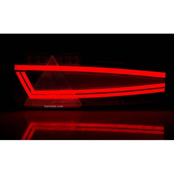 Piloto trasero LED con triangulo Mavic 7 Funciones con luz reflectante y luz de galibo lateral IA SM1 F1 AR 2a S1 R1 Horpol