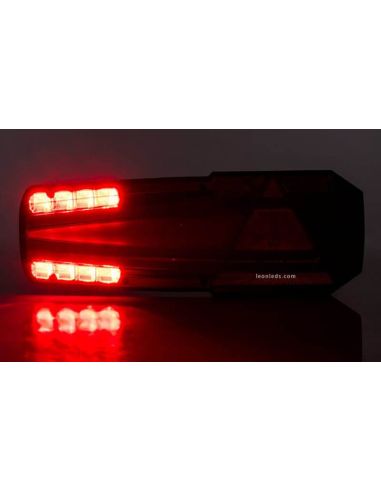 Piloto trasero LED con triangulo Mavic 7 Funciones con luz reflectante y luz de galibo lateral IA SM1 F1 AR 2a S1 R1 Horpol