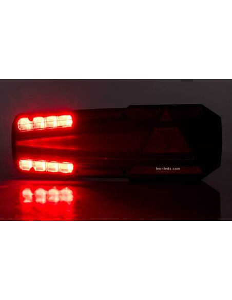 Piloto trasero LED con triangulo Mavic 7 Funciones con luz reflectante y luz de galibo lateral IA SM1 F1 AR 2a S1 R1 Horpol