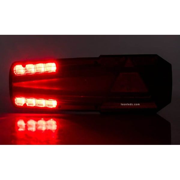 Piloto trasero LED con triangulo Mavic 7 Funciones con luz reflectante y luz de galibo lateral IA SM1 F1 AR 2a S1 R1 Horpol