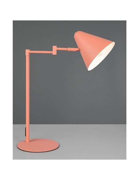 Lámpara de sobremesa COSIMA, pantalla orientable, bombilla excl. 1x E14 max. 10W IP20 Naranja