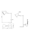 Lámpara de sobremesa COSIMA, pantalla orientable, bombilla excl. 1x E14 max. 10W IP20 Naranja