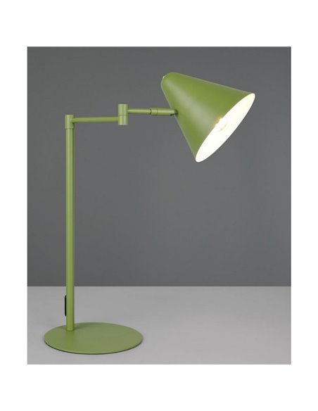 Lampe de table en métal COSIMA, ampoule non incluse. 1x E14 max. 10W, IP20 Vert