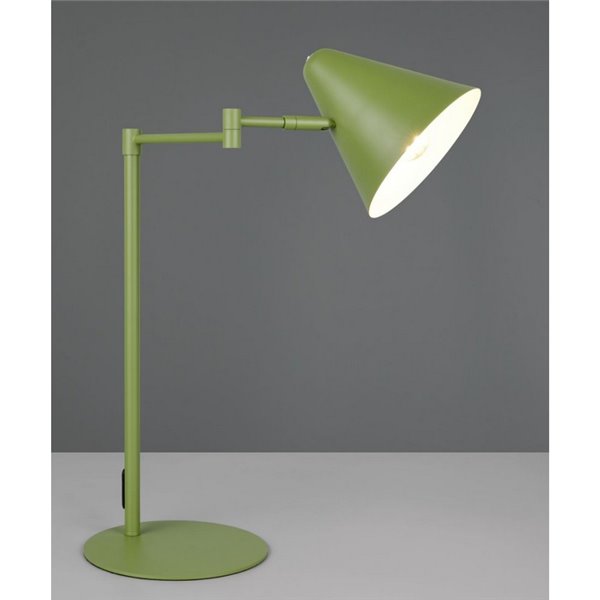 Luminária de mesa de metal COSIMA, lâmpada não incluída. 1x E14 máx. 10W, IP20 Verde