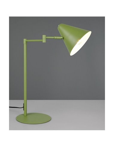Lampe de table en métal COSIMA, ampoule non incluse. 1x E14 max. 10W, IP20 Vert