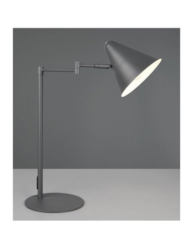 Lámpara de sobremesa COSIMA, pantalla orientable, bombilla excl. 1x E14 max. 10W IP20 Antracita