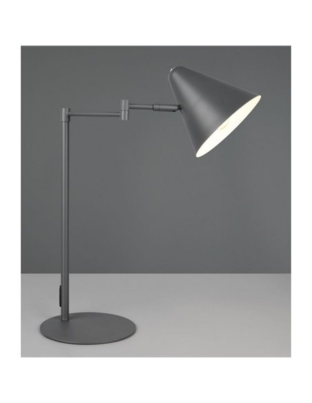 Lámpara de sobremesa COSIMA, pantalla orientable, bombilla excl. 1x E14 max. 10W IP20 Antracita