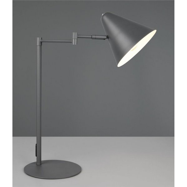 Lámpara de sobremesa COSIMA, pantalla orientable, bombilla excl. 1x E14 max. 10W IP20 Antracita