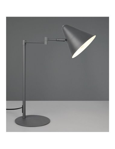Lámpara de sobremesa COSIMA, pantalla orientable, bombilla excl. 1x E14 max. 10W IP20 Antracita