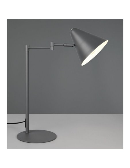 Lámpara de sobremesa COSIMA, pantalla orientable, bombilla excl. 1x E14 max. 10W IP20 Antracita