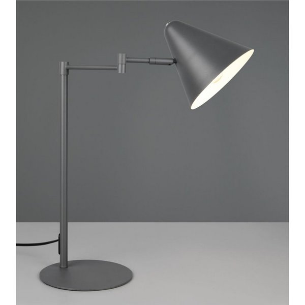 Lámpara de sobremesa COSIMA, pantalla orientable, bombilla excl. 1x E14 max. 10W IP20 Antracita