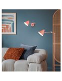 Aplique de pared COSIMA metálico, pantalla orientable, bombilla excl. 1x E14 max. 10W IP20 Naranja