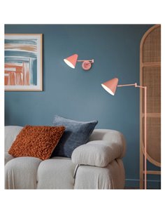 Aplique de pared COSIMA metálico, pantalla orientable, bombilla excl. 1x E14 max. 10W IP20 Naranja 2