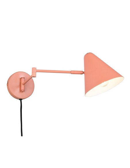 Aplique de pared COSIMA metálico, pantalla orientable, bombilla excl. 1x E14 max. 10W IP20 Naranja