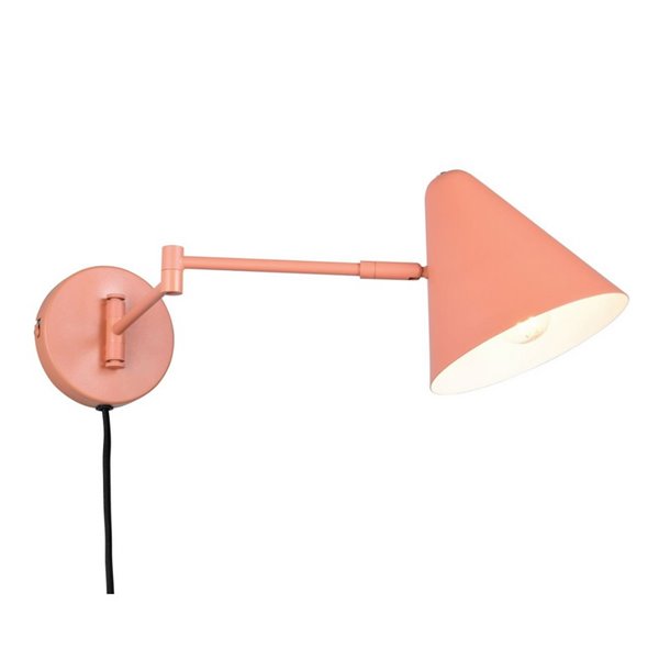 Aplique de pared COSIMA metálico, pantalla orientable, bombilla excl. 1x E14 max. 10W IP20 Naranja