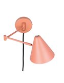 Aplique de pared COSIMA metálico, pantalla orientable, bombilla excl. 1x E14 max. 10W IP20 Naranja