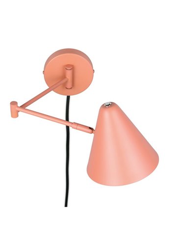 Aplique de pared COSIMA metálico, pantalla orientable, bombilla excl. 1x E14 max. 10W IP20 Naranja