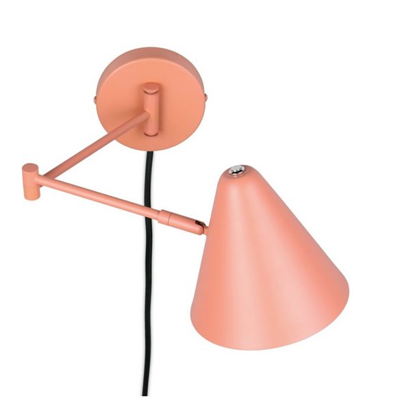 Aplique de pared COSIMA metálico, pantalla orientable, bombilla excl. 1x E14 max. 10W IP20 Naranja