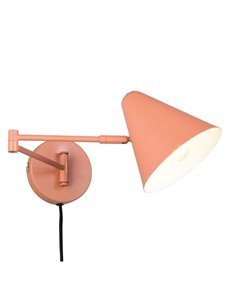 Aplique de pared COSIMA metálico, pantalla orientable, bombilla excl. 1x E14 max. 10W IP20 Naranja