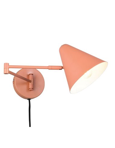 Aplique de pared COSIMA metálico, pantalla orientable, bombilla excl. 1x E14 max. 10W IP20 Naranja