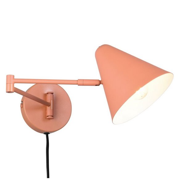 Aplique de pared COSIMA metálico, pantalla orientable, bombilla excl. 1x E14 max. 10W IP20 Naranja
