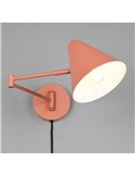 Aplique de pared COSIMA metálico, pantalla orientable, bombilla excl. 1x E14 max. 10W IP20 Naranja