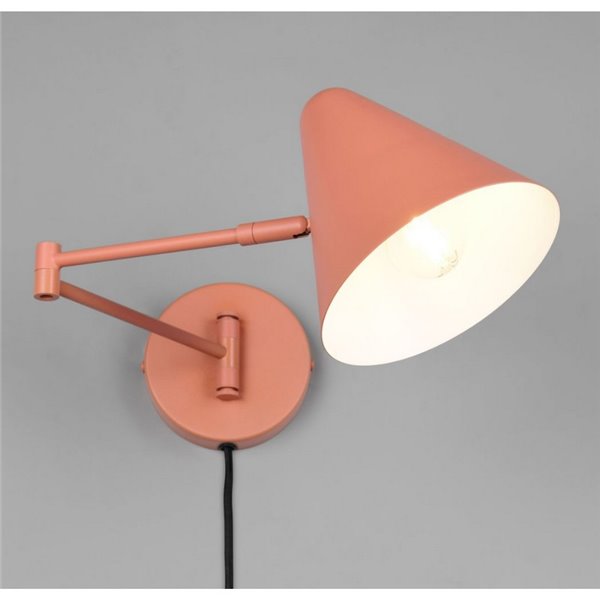 Aplique de pared COSIMA metálico, pantalla orientable, bombilla excl. 1x E14 max. 10W IP20 Naranja