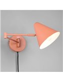 Aplique de pared COSIMA metálico, pantalla orientable, bombilla excl. 1x E14 max. 10W IP20 Naranja